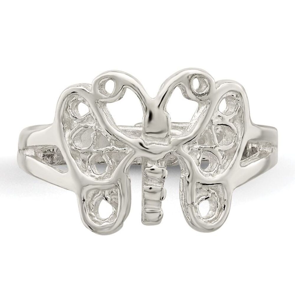 Kazi Luxury Sterling Silver Butterfly Toe Ring - image 5